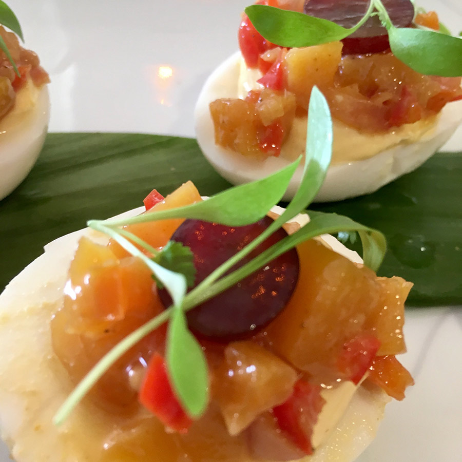 Curry Whipped Deviled Egg